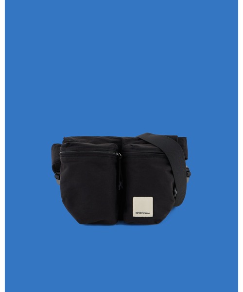 EMPORIO ARMANI(エンポリオアルマーニ)の「【エンポリオ アルマーニ】ASV ブラックブルー カプセルコレクション メッセンジャーバッグ ナイロン スモール(ショルダーバッグ・メンズ・ブラック・FREE)」の1枚目の写真