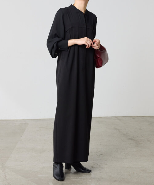 COLLAGE GALLARDAGALANTE(コラージュガリャルダガランテ)の「シアーシャツドッキングワンピース(ワンピース・レディース・カーキ/ブラック・FREE)」の2枚目の写真