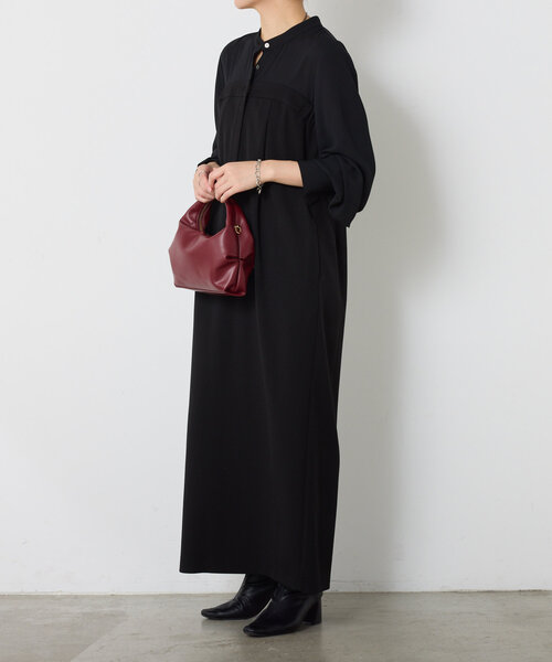 COLLAGE GALLARDAGALANTE(コラージュガリャルダガランテ)の「シアーシャツドッキングワンピース(ワンピース・レディース・カーキ/ブラック・FREE)」の8枚目の写真