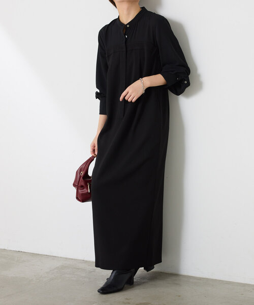 COLLAGE GALLARDAGALANTE(コラージュガリャルダガランテ)の「シアーシャツドッキングワンピース(ワンピース・レディース・カーキ/ブラック・FREE)」の11枚目の写真