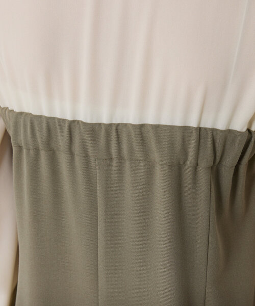 COLLAGE GALLARDAGALANTE(コラージュガリャルダガランテ)の「シアーシャツドッキングワンピース(ワンピース・レディース・カーキ/ブラック・FREE)」の20枚目の写真