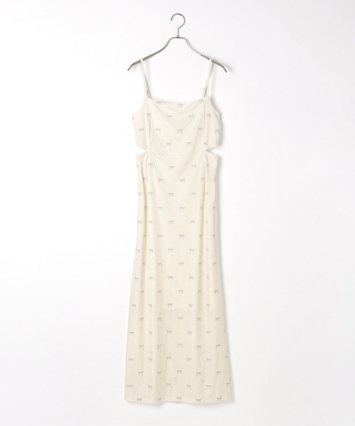 【セール】リボンベロアキャミワンピース 249397（ワンピース）｜Heather（ヘザー）