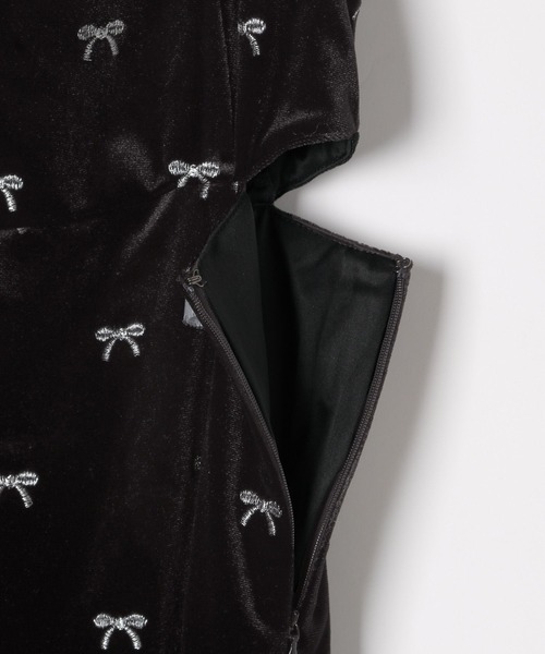 セール】リボンベロアキャミワンピース 249397（ワンピース）｜Heather