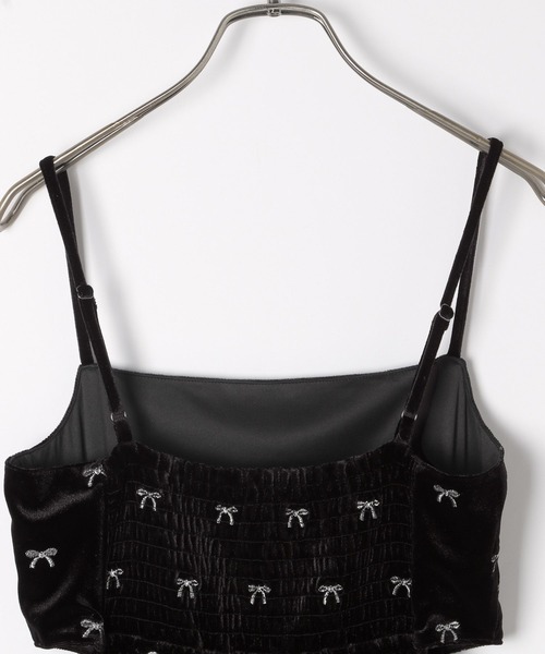 【セール】リボンベロアキャミワンピース 249397（ワンピース）｜Heather（ヘザー）