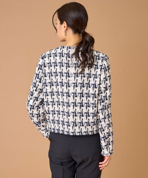 LINTON(リントン)の「ツイードフリンジジャケット《LINTON》(ノーカラージャケット・レディース・その他7・11号/9号/7号)」の7枚目の写真