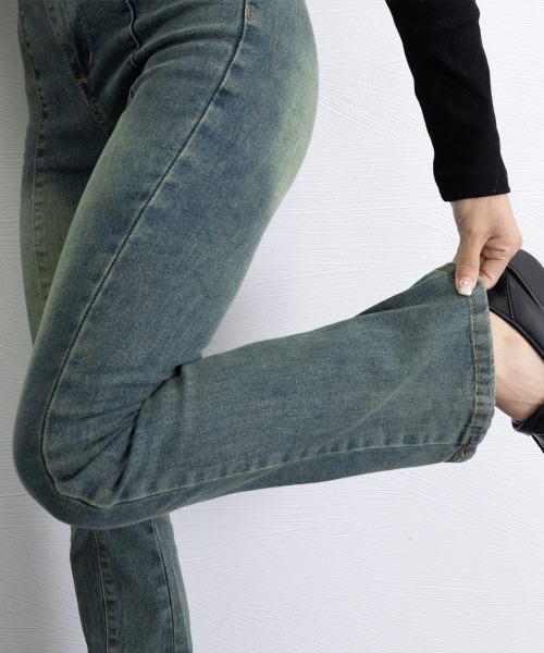 Miniministore（ミニミニストア）の「レトロ セミフレアデニムパンツレディース（デニムパンツ・レディース・インディゴブルー・M/XL/S/L）」の15枚目の写真