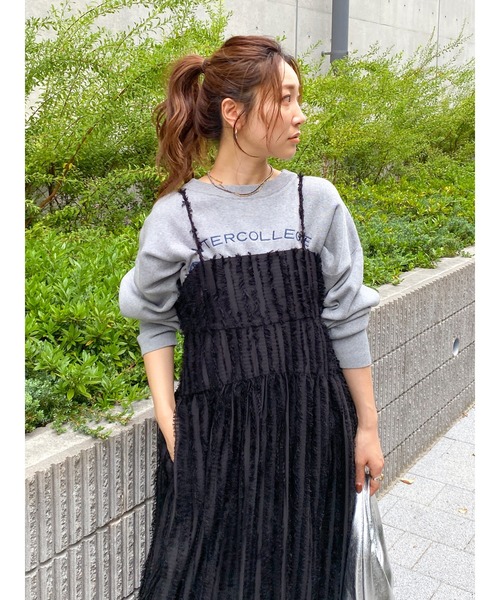 Ungrid(アングリッド)の「ジャカードキャミワンピース(ワンピース・レディース・オフホワイト/ブルー/ブラック・FREE)」の5枚目の写真