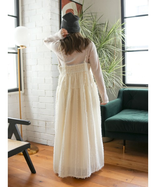 Ungrid(アングリッド)の「ジャカードキャミワンピース(ワンピース・レディース・オフホワイト/ブルー/ブラック・FREE)」の8枚目の写真