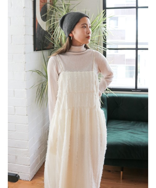 Ungrid(アングリッド)の「ジャカードキャミワンピース(ワンピース・レディース・オフホワイト/ブルー/ブラック・FREE)」の9枚目の写真