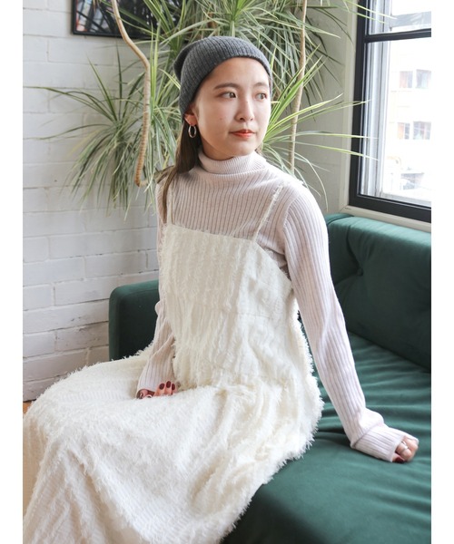 Ungrid(アングリッド)の「ジャカードキャミワンピース(ワンピース・レディース・オフホワイト/ブルー/ブラック・FREE)」の10枚目の写真