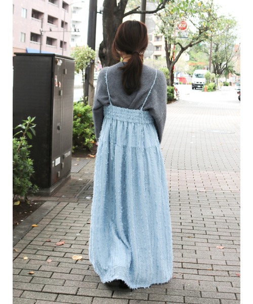 Ungrid(アングリッド)の「ジャカードキャミワンピース(ワンピース・レディース・オフホワイト/ブルー/ブラック・FREE)」の15枚目の写真