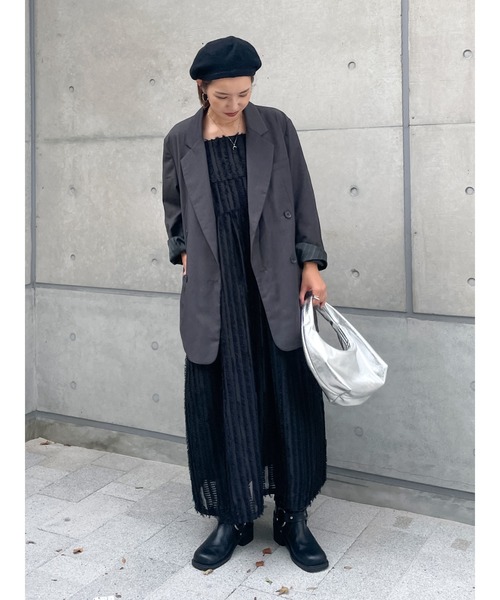 Ungrid(アングリッド)の「ジャカードキャミワンピース(ワンピース・レディース・オフホワイト/ブルー/ブラック・FREE)」の17枚目の写真