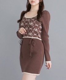 Millor TOKYO（ミラートーキョー）の「MLモノグラムニットミニワンピ（ワンピース）」