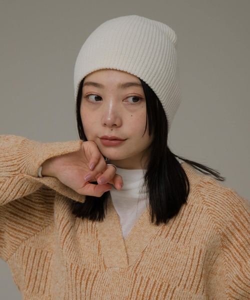 URBAN RESEARCH Sonny Label(アーバンリサーチサニーレーベル)の「シングルリブニット帽(ニットキャップ/ビーニー・レディース・ブラック/グレー/オフホワイト・ONE)」の7枚目の写真