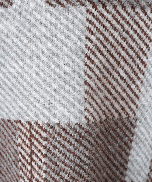 CRAFT STANDARD BOUTIQUE（クラフトスタンダードブティック）の「チェック柄ニットプルオーバー（ニット/セーター・レディース・マスタード/ブラウン/ネイビー/レッド・FREE）」の12枚目の写真