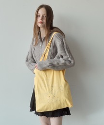 [A4サイズ/ジャンボうちわ収納可能] ロゴストーンカラートートバッグ / logo stone color tote bag