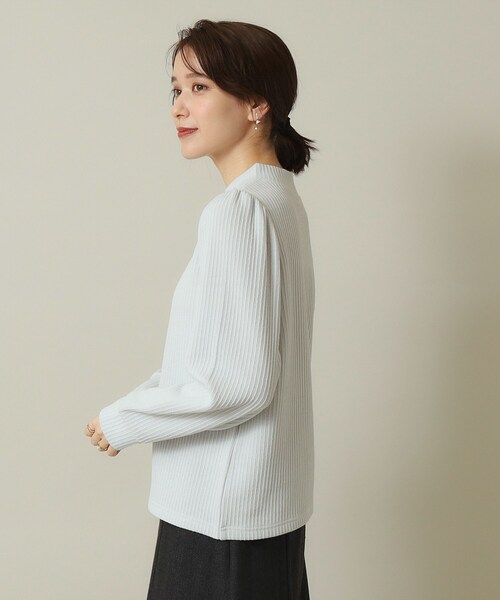 ITS'DEMO（イッツデモ）の「◆【通勤／伸縮性あり／手洗い可】ビジュープルオーバー（Tシャツ/カットソー・レディース・ベージュ/ブルー系その他/ライトグレー/ブラック・00）」の22枚目の写真