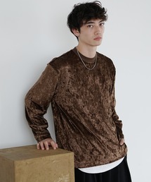 MinoriTY | 【MinoriTY】レオパード柄ビッグロンT メンズ トレーナー スウェット カットソー ルーズフィット 秋服(Tシャツ/カットソー)