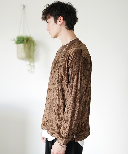 MinoriTY】レオパード柄ビッグロンT メンズ トレーナー スウェット