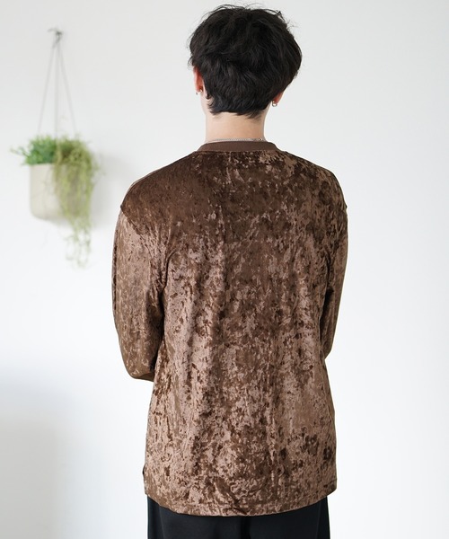 MinoriTY（マイノリティ）の「【MinoriTY】レオパード柄ビッグロンT メンズ トレーナー スウェット カットソー ルーズフィット 秋服（Tシャツ/カットソー・メンズ・ブラック/ブラウン・L/M）」の11枚目の写真