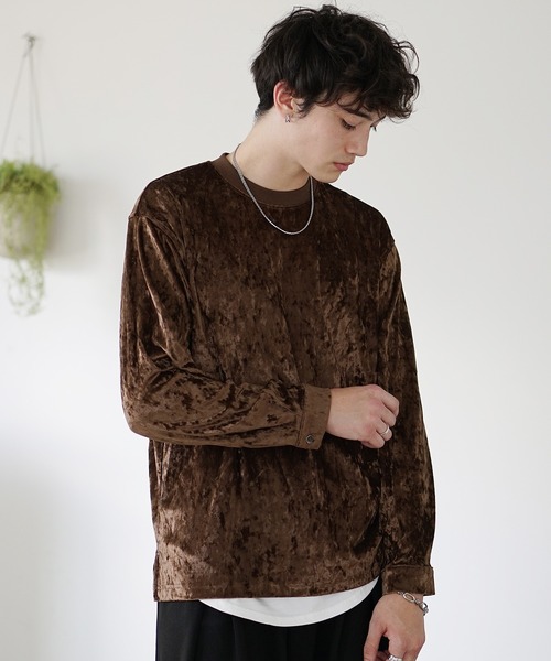 MinoriTY（マイノリティ）の「【MinoriTY】レオパード柄ビッグロンT メンズ トレーナー スウェット カットソー ルーズフィット 秋服（Tシャツ/カットソー・メンズ・ブラック/ブラウン・L/M）」の3枚目の写真