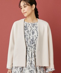 INED CLARO（イネドクラロ）の「ダンボールニット カラーレスジャケット【セットアップ対応】（ノーカラージャケット）」