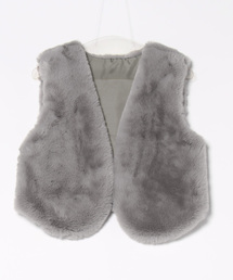 minius（ミニウス）の「【ノーブランド】レディースフェイクファーベスト（ダウンベスト）」