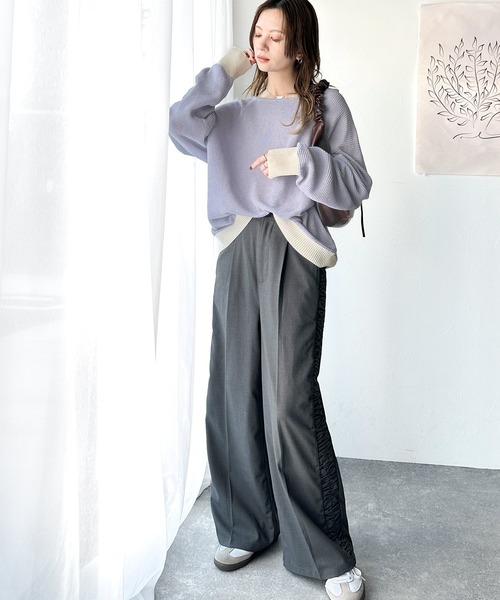 セール】遊び心のある程よい透け感。オーバーサイズワッフル編み