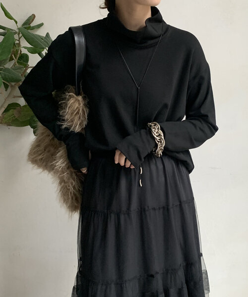 【WEB限定】裏起毛タートル（Tシャツ/カットソー）｜DouDou（ドゥドゥ）