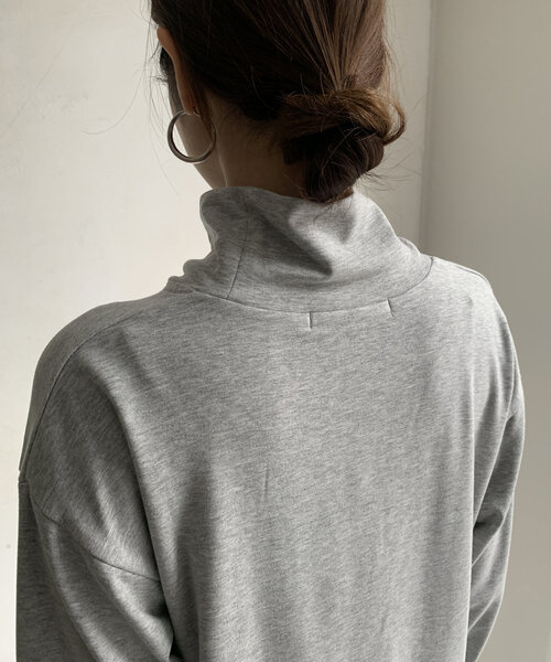 DouDou(ドゥドゥ)の「【WEB限定】裏起毛タートル(Tシャツ/カットソー・レディース・ブラック/グレー/オフホワイト・FREE)」の10枚目の写真