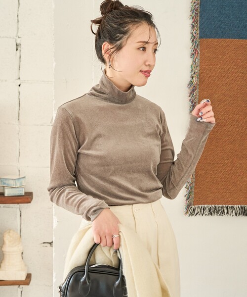 セール】限定展開 シアー フロッキー ハイネック プルオーバー（T