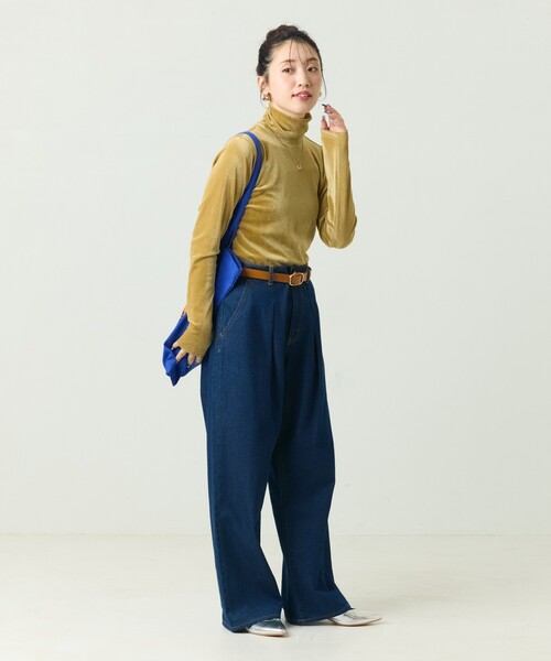 FREAK'S STORE（フリークスストア）の「限定展開　シアー フロッキー ハイネック プルオーバー（Tシャツ/カットソー・レディース・オフホワイト/チャコールグレー/ブラック/グリーン・ﾌﾘ-）」の17枚目の写真