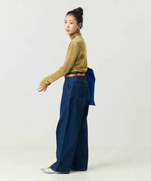 FREAK'S STORE（フリークスストア）の「限定展開　シアー フロッキー ハイネック プルオーバー（Tシャツ/カットソー・レディース・オフホワイト/チャコールグレー/ブラック/グリーン・ﾌﾘ-）」の19枚目の写真