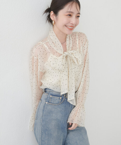 natural couture（ナチュラルクチュール）の「オケージョン対応可 / シアーボータイブラウス（シャツ/ブラウス・レディース・サックスブルー/その他4/その他1/その他2/その他3・FREE）」の20枚目の写真