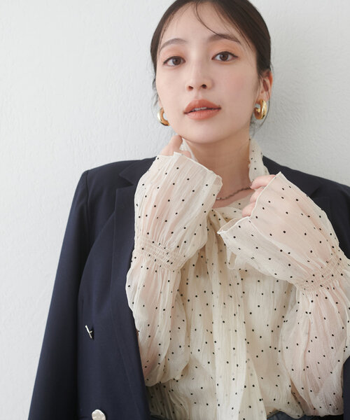 natural couture（ナチュラルクチュール）の「オケージョン対応可 / シアーボータイブラウス（シャツ/ブラウス・レディース・サックスブルー/その他4/その他1/その他2/その他3・FREE）」の22枚目の写真