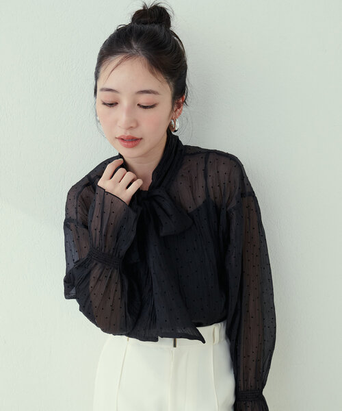 【11/8まで出品！】willfully オケージョン　ブラック　シアー　長袖 JOHN LAWRENCE SULLIVAN/ジョンローレンスサリバン】JERSEY CORSET