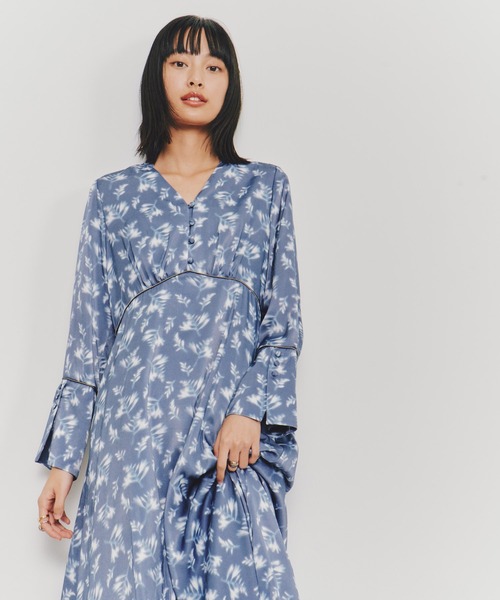 ブラードフラワーマキシワンピース｜ウォッシャブル/秋服