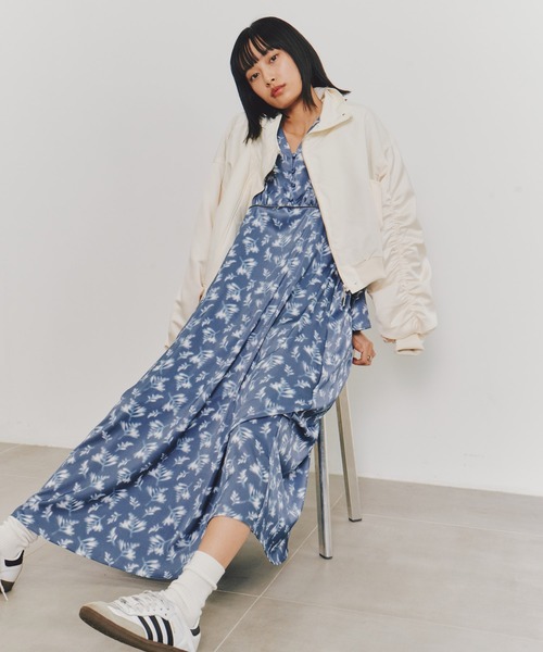 ブラードフラワーマキシワンピース｜ウォッシャブル/秋服