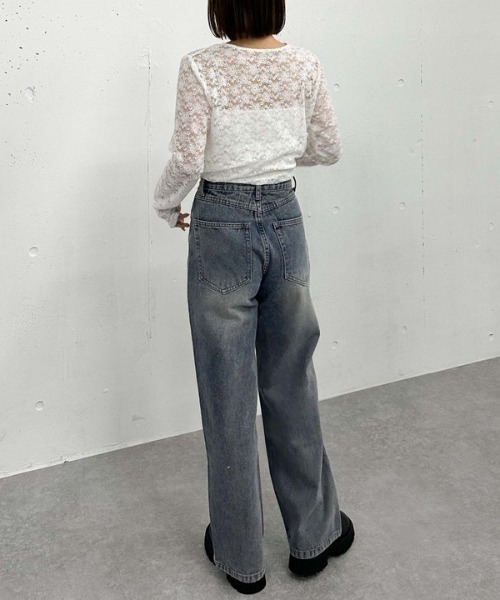 archives（アルシーヴ）の「ビジューレースＴＯＰＳ（Tシャツ/カットソー・レディース・オフホワイト/ブラック・MEDIUM）」の12枚目の写真