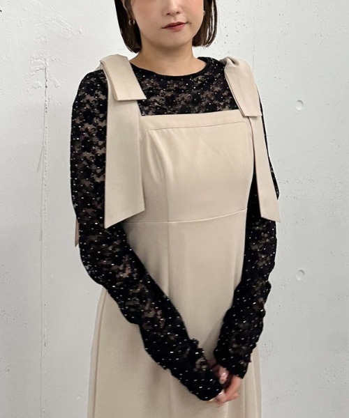 archives（アルシーヴ）の「ビジューレースＴＯＰＳ（Tシャツ/カットソー・レディース・オフホワイト/ブラック・MEDIUM）」の13枚目の写真