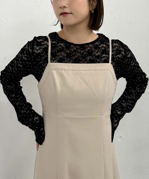 archives（アルシーヴ）の「ビジューレースＴＯＰＳ（Tシャツ/カットソー・レディース・オフホワイト/ブラック・MEDIUM）」の15枚目の写真