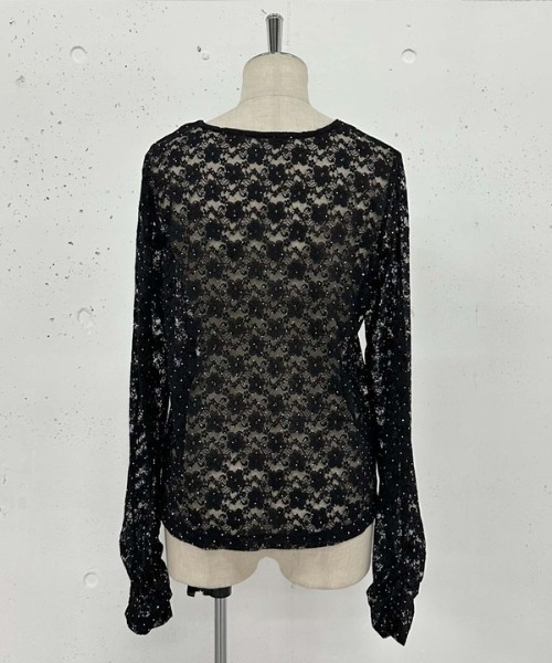 archives（アルシーヴ）の「ビジューレースＴＯＰＳ（Tシャツ/カットソー・レディース・オフホワイト/ブラック・MEDIUM）」の21枚目の写真