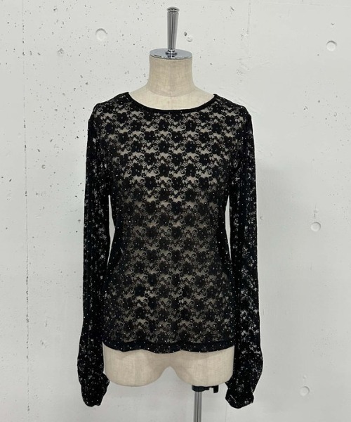 archives（アルシーヴ）の「ビジューレースＴＯＰＳ（Tシャツ/カットソー・レディース・オフホワイト/ブラック・MEDIUM）」の22枚目の写真