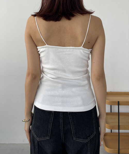 CAPRICIEUX LE'MAGE（カプリシューレマージュ）の「【S・Mサイズ展開あり】1ストラップカップ付キャミ（キャミソール・レディース・ブラック/ホワイト・38/36）」の10枚目の写真