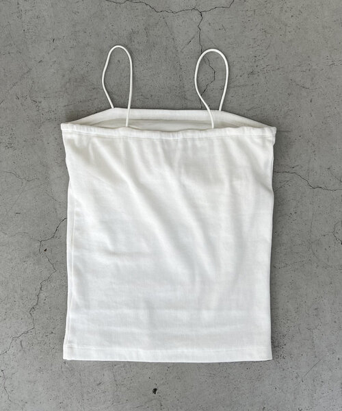 CAPRICIEUX LE'MAGE（カプリシューレマージュ）の「【S・Mサイズ展開あり】1ストラップカップ付キャミ（キャミソール・レディース・ブラック/ホワイト・38/36）」の12枚目の写真
