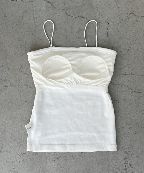CAPRICIEUX LE'MAGE（カプリシューレマージュ）の「【S・Mサイズ展開あり】1ストラップカップ付キャミ（キャミソール・レディース・ブラック/ホワイト・38/36）」の13枚目の写真
