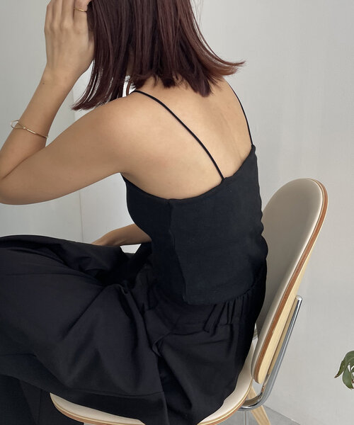 CAPRICIEUX LE'MAGE（カプリシューレマージュ）の「【S・Mサイズ展開あり】1ストラップカップ付キャミ（キャミソール・レディース・ブラック/ホワイト・38/36）」の19枚目の写真