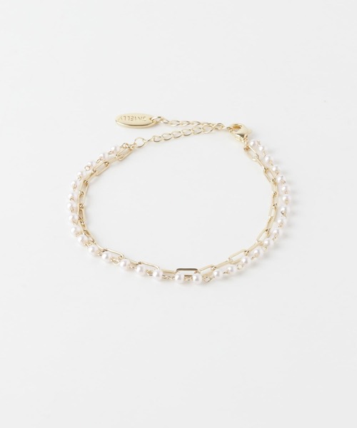 SMELLY(スメリー)の「パールチェーンデュアルブレスレット(ブレスレット・レディース・アイボリー・-)」の5枚目の写真