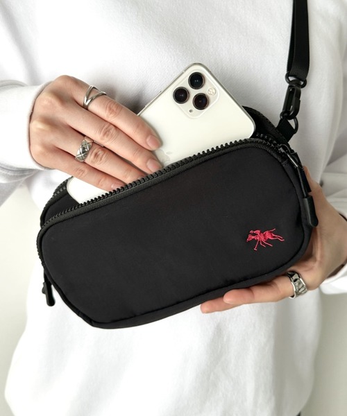 POLOCHAMPS(ポロチャンプス)の「POLOCHAMPS(ポロチャンプス)/2WAY ミニバッグ ミニショルダーバッグ スマホショルダー ポーチ(ショルダーバッグ・レディース・ブラック/ネイビー/ベージュ・FREE)」の6枚目の写真