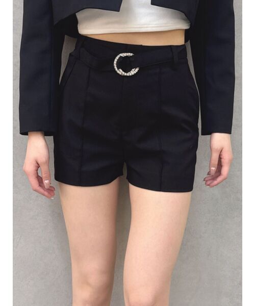 GYDA（ジェイダ）の「ビジューベルトショートパンツ【SETUP着用可】（その他パンツ・レディース・オフホワイト/グレー/ブラック・FREE）」の3枚目の写真